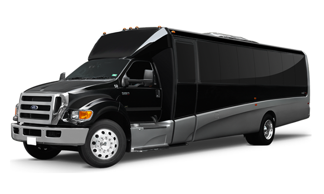 Black party bus — Stockton Limo Service fleet